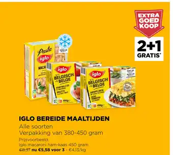 Jumbo Iglo Bereide Maaltijden Alle soorten Verpakking van 380-450 gram aanbieding