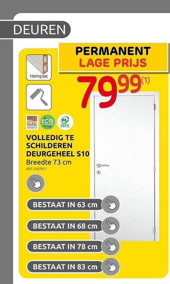 Brico Volledig te schilderen deurgeheel s10 aanbieding