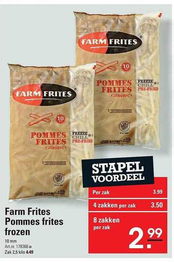 Sligro Farm frites pommes frites frozen aanbieding