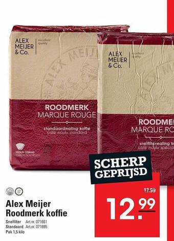 Sligro Alex meijer roodmerk koffie aanbieding