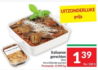 Intermarché Italiaanse gerechten per 100G aanbieding