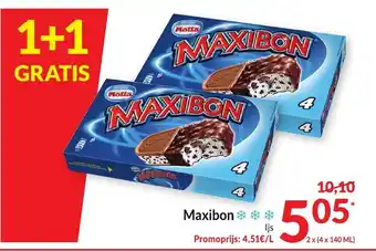 Intermarché Maxibon ijs 2x(4x140ML) aanbieding