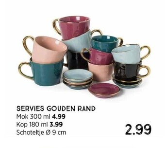 Servies gouden rand