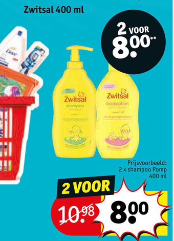 Kruidvat Zwitsal 400ml 2 Voor aanbieding