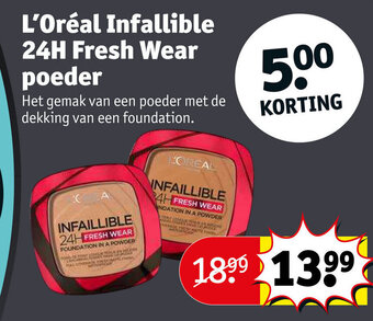 Kruidvat L'Oréal Infallible 24H Fresh Wear Poeder aanbieding