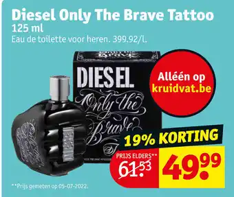 Diesel Only The Brave Tatto 125ml Eau de Toilette voor Heren