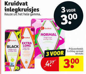 Kruidvat Kruidvat Inlegkruisjes 3 Voor aanbieding