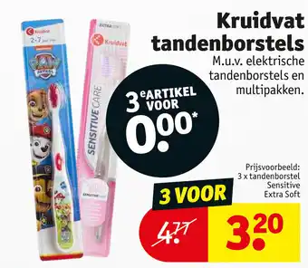 Kruidvat Kruidvat Tandenborstels 3 Voor aanbieding