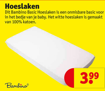 Kruidvat Bambino Hoeslaken aanbieding