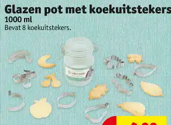 Kruidvat Glazen Pot Met Koekuitstekers 1000ml aanbieding