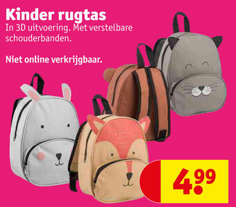 Kruidvat Kinder Rugtas aanbieding