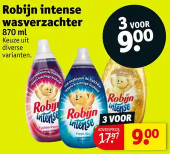 Kruidvat Robijn Intense Wasverzachter 870ml 3 Voor aanbieding