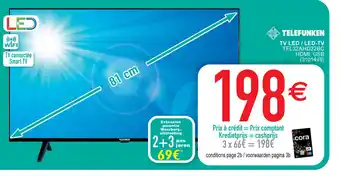 Cora Telefunken TV LED aanbieding