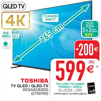 Cora Toshiba TV QLED aanbieding