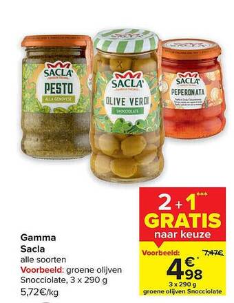 Carrefour Gamma sacla aanbieding