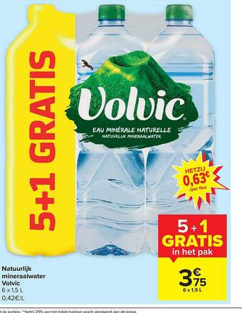 Carrefour Natuurlijk mineraalwater volvic aanbieding
