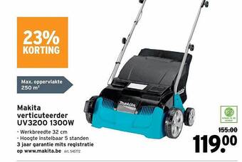 GAMMA Makita verticuteerder aanbieding