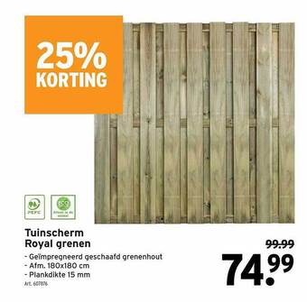 GAMMA Tuinscherm royal grenen aanbieding