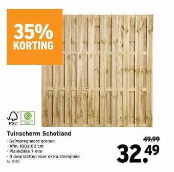 GAMMA Tuinscherm schotland aanbieding