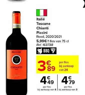 Carrefour Chianti piccini aanbieding