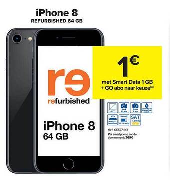 Carrefour Iphone 8 refurbished 64 gb aanbieding