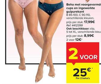 Carrefour Beha met voorgevormde cups en ingewerkte guipurekant aanbieding
