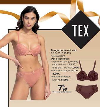 Carrefour Beugelbeha met kant aanbieding