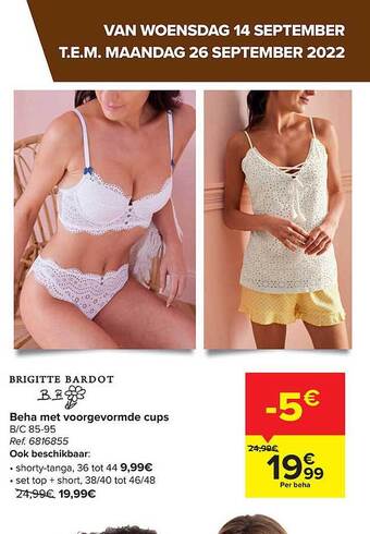 Carrefour Beha met voorgevormde cups aanbieding