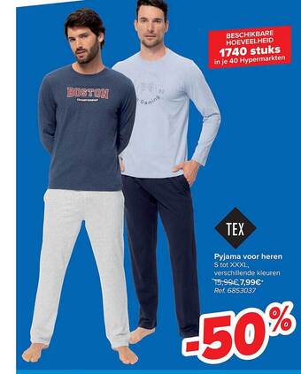 Carrefour Pyjama voor heren aanbieding