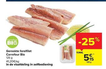 Carrefour Gerookte forelfilet aanbieding