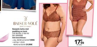 Carrefour Soepele beha met padding en kant aanbieding