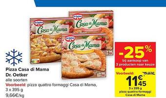 Carrefour Pizza casa di mama dr oetker aanbieding