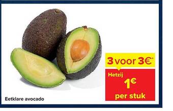 Carrefour Eetklare avocado aanbieding