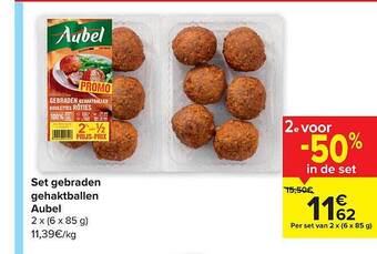Carrefour Set gebraden gehaktballen aubel aanbieding