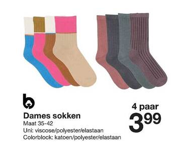 Zeeman Dames sokken aanbieding