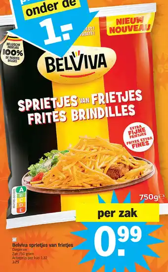 Albert Heijn Belviva Sprietjes van Frietjes Diepvries Per Zak aanbieding