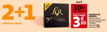 Auchan Capsules L'Or Espresso aanbieding