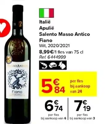Italië Apulië Salento Masso Antico Fiano Wit 2020/2021