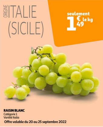 Auchan Raisin Blanc aanbieding