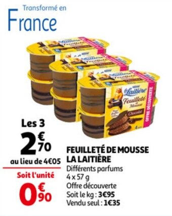 Auchan Feuillete De Mousse La Laitiere aanbieding