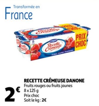 Auchan Recette Cremeuse Danone aanbieding