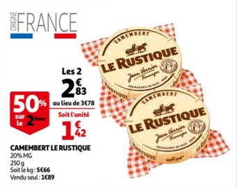 Auchan Camembert Le Rustique aanbieding