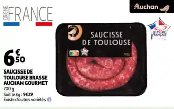 Auchan Saucisse De Toulouse Brasse Auchan Gourmet aanbieding