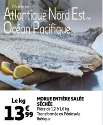 Auchan Morue Entiere Salee Sechee aanbieding