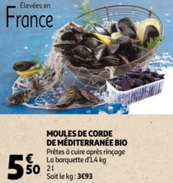 Auchan Moules De Corde De Mediterranee Bio aanbieding