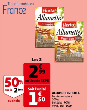 Auchan Allumettes Herta aanbieding