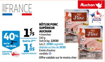 Auchan Roti De Porc Superieur Auchan aanbieding
