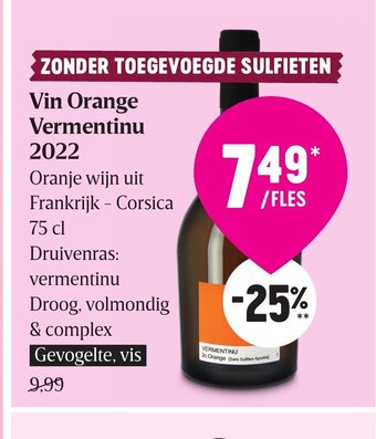Vin orange vermentinu