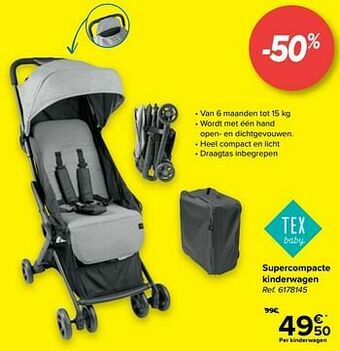 Carrefour Supercompacte kinderwagen aanbieding