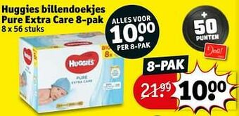 Kruidvat Huggies billendoekjes pure extra care aanbieding